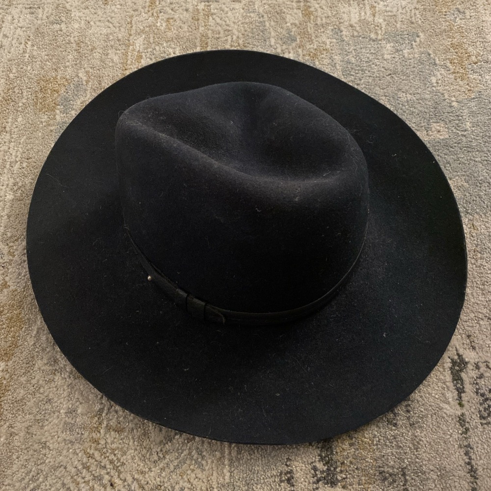 Rag & Bone NY Brown Felt Hat Fedora Leather Band Medium 108879